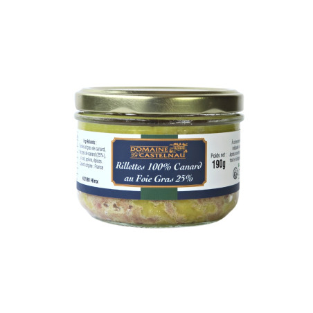 Rillettes au foie de canard - 25% de foie gras de canard