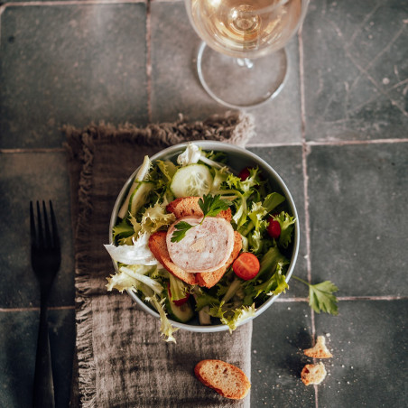 Cou de canard farci 20% de foie gras - boîte 400g