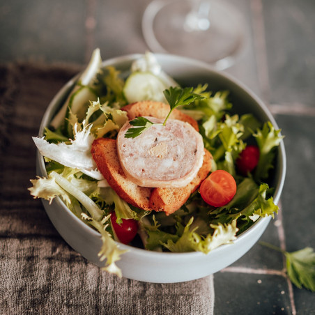 Cou de canard farci 20% de foie gras - boîte 400g