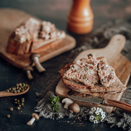 Terrine de canard au poivre vert