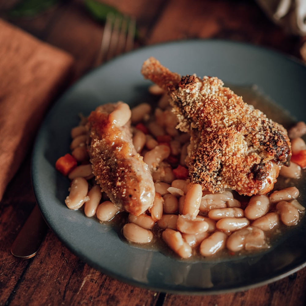 Cassoulet landais aux manchons de canard confits