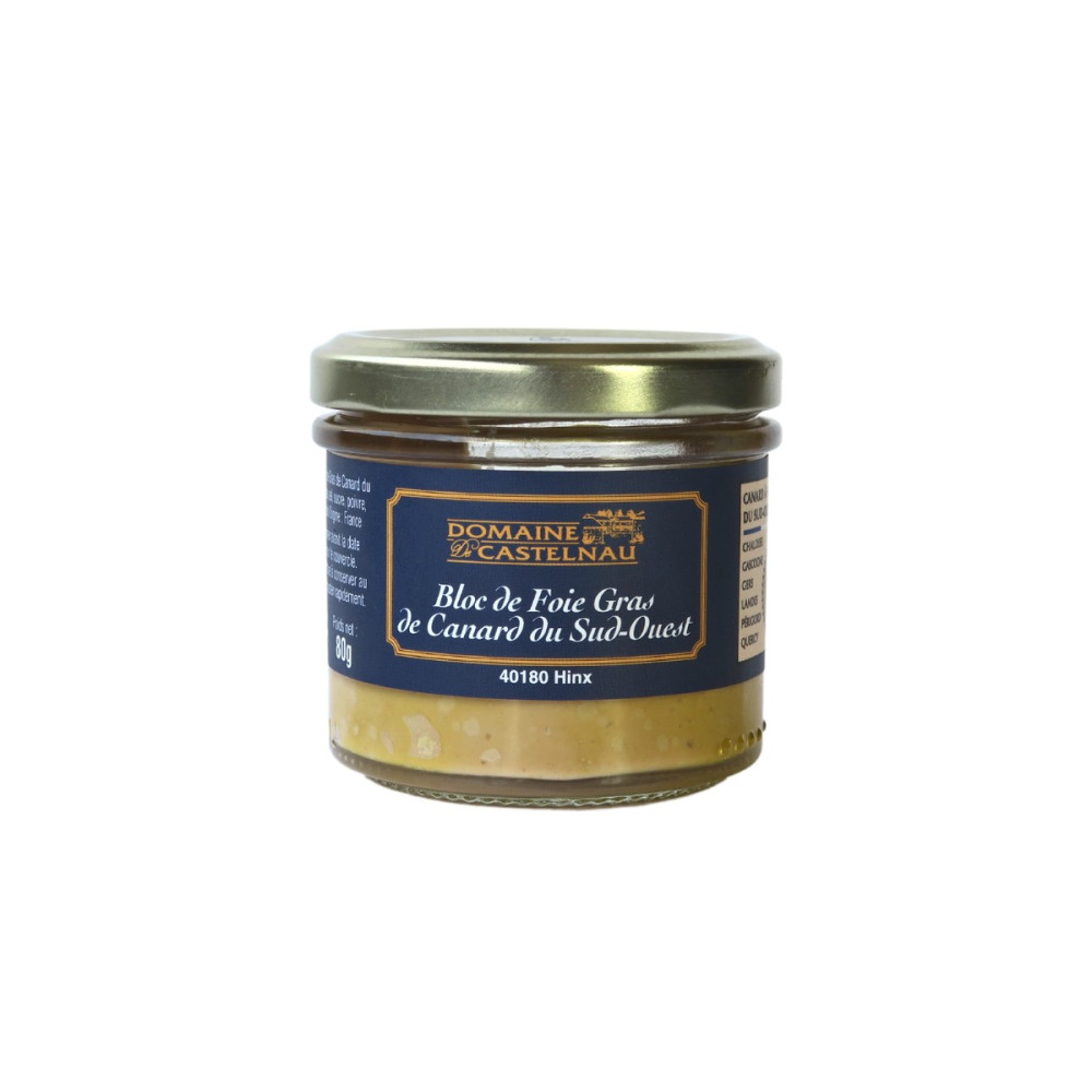 Bloc de foie gras de canard du Sud-Ouest - Bocal 80g
