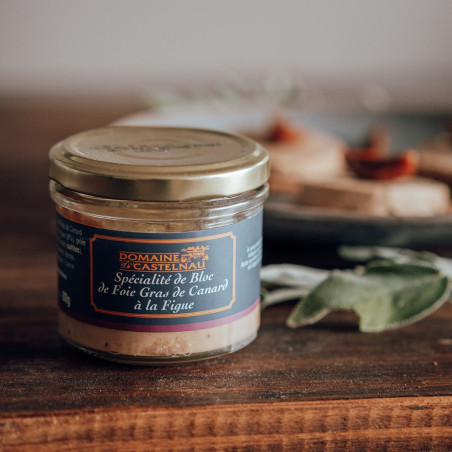 Spécialité de bloc de foie gras de canard du Sud-Ouest à la figue - Bocal 80g