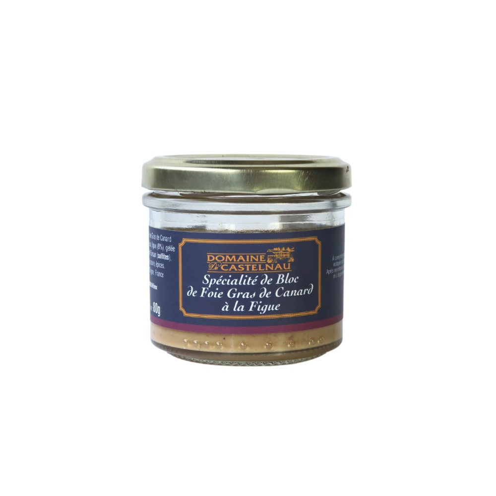 Spécialité de bloc de foie gras de canard du Sud-Ouest à la figue - Bocal 80g
