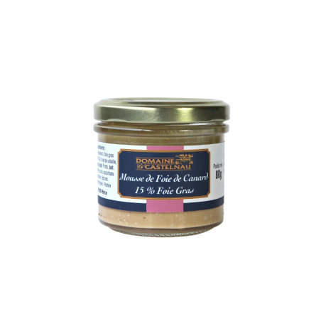 Mousse de foie de canard 15% de foie gras - bocal 80g