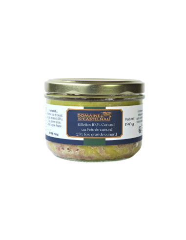 Rillettes au foie de canard - 25% de foie gras...