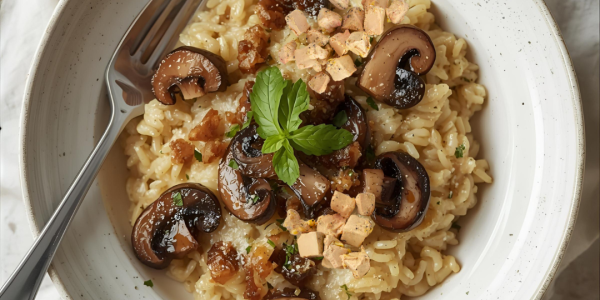 Risotto aux cèpes et éclats de foie gras